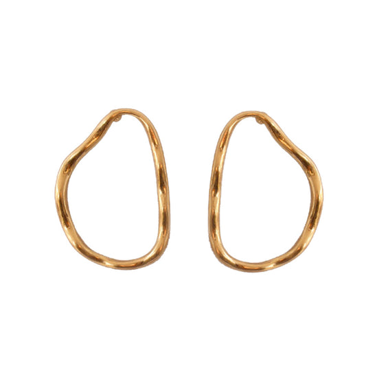 Simple retro irregular geometric women stud earrings